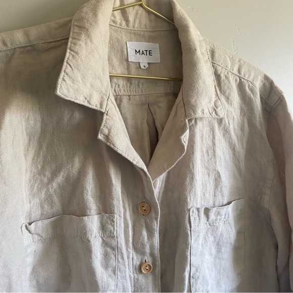 MATE THE LABEL LINEN BOXY TOP - Picture 5 of 7